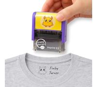 Personalised Kids Clothing Name Stamp Monster Print - Machine Wash Friendly Textile Stamp for School Uniforms