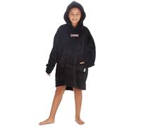 Personalised Kids Girls Plain Coral Fleece Oversized Blanket Hoodie Baggy Lounge Sweatshirt Front Centre Light Pink Thread Black One Size