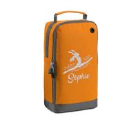 Personalised Kids Gymnastic Boot Bag - Custom Acrobatics Name Kit Bag for Girls Boys, One Size, Orange