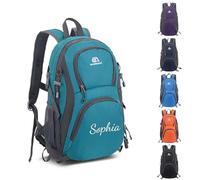 Personalised Kids Hiking Backpack with Name, 12L Children Travel Rucksack for Age 3-8 Boys Girls, Outdoor Camping Lightweight Waterproof Travelling Daypack School Bag Preschool Backpack (Green)