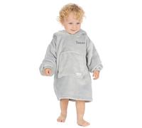 Personalised Kids Hoodie Bear Ear Oversized Blanket Hoody Soft Warm Sweatshirt (Light Grey Bear Ear Hoodie, 3-6 Years)