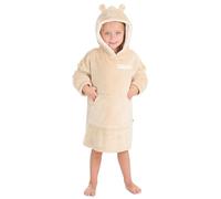Personalised Kids Hoodie Bear Ear Oversized Blanket Hoody Soft Warm Sweatshirt (Toffee Beige Bear Ear Hoodie, 2-3 Years)