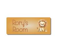 Personalised Kids Room Door Plaque - Cute Lion
