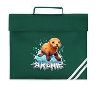 Personalised Kids Walrus Book Bag Boys Girls Custom Name Reading Folder for Primary Reception Infants Back to School Gift, One Size, Bottle