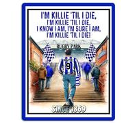 Personalised Kilmarnock Football Metal Wall Sign, Vintage Retro Club Plaque, Match Day Keepsake, Man Cave Home Bar Decor Birthday Father's Day Gift - SFS39