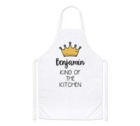 Personalised King of The Kitchen Chefs Apron Baking Custom Name