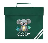Personalised Koala Bear Book Bag for Kids Australian Return to School Nursery Boys Girls Bag, One Size, Bottle