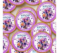 Personalised Korean-Pop Themeed K-Pop Inspired Party Stickers Birthday Labels Sweet Cones, Gift Bags & Party Favours Thank You Gifts 10 Coins