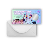 Personalised KPOP Birthday Scratch Card - Scratch to reveal - Hunters - Happy Birthday, Any Custom Text