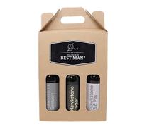 Personalised Kraft Beer Box Carrier & 3 Bottles of Beer Gift Set For Men, Dad, Son & Grandad For Christmas, Birthday & Father's Day 4.8% vol (Hawkstone Beer 4.8% vol)