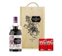 Personalised Kraken Black Cherry & Madagascan Vanilla Spiced Rum with Coca-Cola 70cl - 40% - Birthday Gifts for Men, Gifts for Her, Mens Gift Set, Alcohol Gift Set, Gift Sets for Men