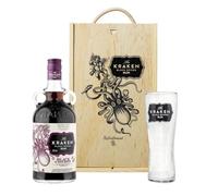 Personalised Kraken Black Cherry & Madagascan Vanilla Spiced Rum with Glass 70cl - 40% - Birthday Gifts for Men, Gifts for Her, Mens Gift Set, Alcohol Gift Set, Gift Sets for Men