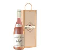 Personalised La Vieille Ferme Rosé Wine Gift Set 75cl 12.5% ABV in Engraved Wooden Box - French Pink Wine Gift for Women Birthday Mothers Day Graduation UK