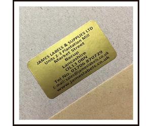 Personalised Labels 520 Labels 38mm x 21mm (Name & Address) Gold Labels (See Product Description Below On How to Send Your Printing Details Or The 2nd Image)