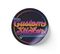 Personalised Labels Stickers Custom Company Logo Decal Circle or Square with Gloss Finish & Various Sizes 30mm 40mm 50mm 60mm Waterproof Reward Personalized Sticker Label (Circle, 40mm)