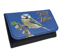 Personalised Ladies Tobacco Pouch Blue Tit Bird Rolling Cigarette Baccy Case Wallet Pretty Cute Smoking Gift KS41B