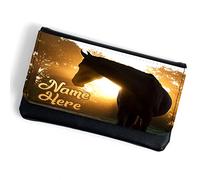 Personalised Ladies Tobacco Pouch Horse Rolling Cigarette Baccy Case Wallet Pretty Pony Smoking Gift KS14