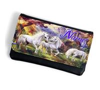 Personalised Ladies Tobacco Pouch Unicorn Rolling Cigarette Baccy Case Wallet Pretty Unicorns Smoking Gift ST706