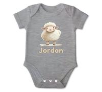 Personalised Lamb Baby Bodysuit - Soft Cotton Short-Sleeve Infant Vest with Name Printed Cute Sheep Design Keepsake for Newborns and Proud Parents - Boys