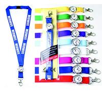 Personalised Lanyard with Integrated Watch for Nurse, Care Assistance, Paramedic, Ambulance,Doctor x 1 (Green) (Hands Off ® Lanyard)