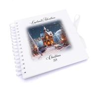 Personalised Lapland Holiday Memory Scrapbook Journal Photo Albums (House in woods, A4 Portrait)