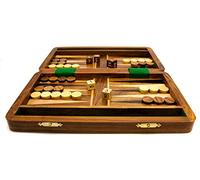 Personalised Large 14" x 12" Backgammon Games Set in Stylish Rosewood Box, Engraved Gift - Enter Your Own Custom Text