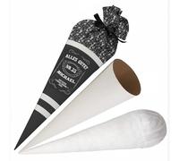 Personalised Large Black Fabric Gift Bag for Birthday 70 cm Decorative Gift Bag with Paper Blank and Insert Gift Packaging with Whiskey Bottles Motif [149]