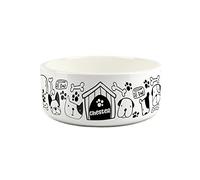 Personalised Large Ceramic Dog House Dog Food Bowl