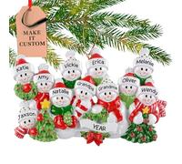 Personalised Large Family of 11 Ornament 2025 - Fast & Free 24h Customisation - Christmas Ornaments for Tree - Custom Gift Wrapped Snowman Keepsake for Eleven Persons