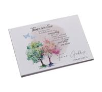 Personalised Large Funeral Memory Book For Condolence & Memorial With Trees