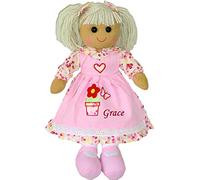 Personalised Large Rag Doll Baby's 1st Birthday, New Baby, Christening, Bridesmaid, Flower Girl Embroidered Gift