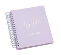 Personalised Large Self Adhesive Photo Album Any Title and Sentiment, Multiple Colors, Holds 6x4, 5x7 and 8x10 Photos (Lilac, 4 x 6 Inches)
