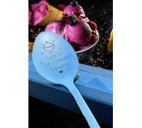 Personalised Laser Engraved Ice Cream Spoon - Custom Stainless Steel Engraved Ice Cream Spoon for Dads, Birthdays & Father’s Day - Personalised Gift for Ice Cream Lovers, Dishwasher Safe