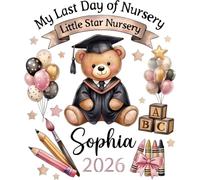 Personalised Last Day of Nursery Teddy Iron On Transfer A4