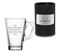 Personalised Latte Coffee Glass Mug 25 ift Boxed