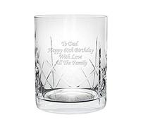Personalised Lead Crystal 24% 10oz Whisky Glass with Cardboard Gift Box + FREE Engraving up to 40 Letters over 4 Lines