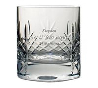 Personalised Lead Knighton Crystal 24% 10oz Whisky Glass with Silk Lined Gift Box + FREE Engraving up to 40 Letters over 4 Lines