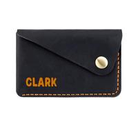 Personalised Leather Card Holder, Personalised Small Coin Purse for Women - Custom Engraved Vintage Leather Wallet, Handmade Minimalist Gift for Her Mum Sister (Black)