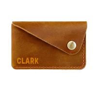 Personalised Leather Card Holder, Personalised Small Coin Purse for Women - Custom Engraved Vintage Leather Wallet, Handmade Minimalist Gift for Her Mum Sister (Light Brown)