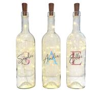 Personalised LED Light Up Wine Glass Bottle Initial and Name Custom Birthday Christmas Gifts for Her Him Girl Boy Women Men Bestie 18th 21st 30th 40th 50th 60th 70th 80th Party Present Secret Santa