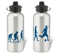 Personalised Leeds United FC Player Evolution Aluminium Sports Water Bottle - Silver Bottle