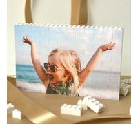 Personalised LEGO Brick Landscape Photo Block Puzzle Small