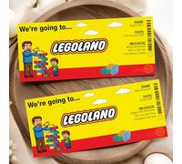 Personalised Legoland Ticket | Gift Card | Holiday Reveal | Birthday, Christmas, Anniversary, Gift | Surprise Holiday | Fully Customisable
