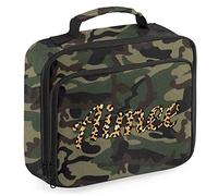 Personalised Leopard Print Lunch Cooler Bag, Custom Nursery Gifts for Daughter, Back to School Lunchbox for Her, Girls School Lunch Box, Camo