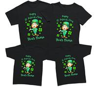 Personalised Leprechaun T-Shirt St Patrick Day 2024 Tee Top#SPD Black 3XL