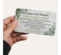 Personalised Letter from Dad in Heaven Metal Wallet Card Memorial Keepsake