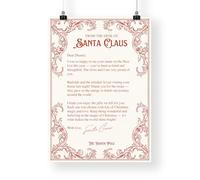Personalised Letter from Santa Claus - Classic Red Vintage A4 Christmas Letter from the North Pole, Custom Printed on Gloss Paper