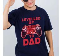 Personalised Levelled Up To Dad T-Shirt