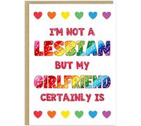 Personalised LGBTQ+ Valentines Day Cards for Girlfriend Wife Couples - Custom Name Funny Rainbow Heart Photo Designs - Pride Love Greeting Cards for Gay Women A5 (Lesbian - Girlfriend)