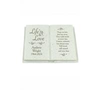 Personalised Life & Love Memorial Book Personalised Memento Company White One Size